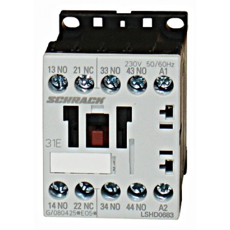 Contactor auxiliar miniatura 3ND+1NI/24VDC Schrack